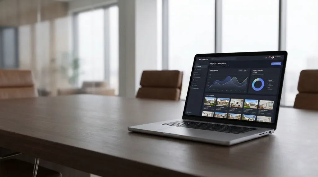 Painel do Teto CRM em um notebook
